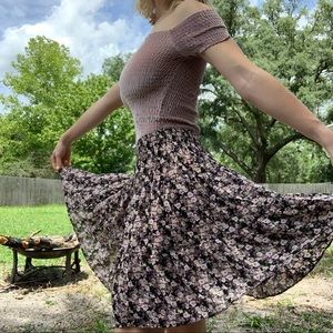 Flowy floral skirt